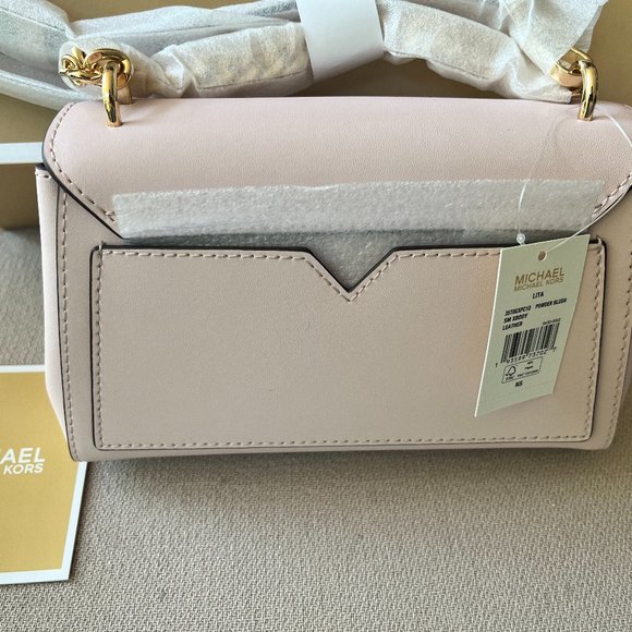 Brand New! Michael Kors Cross-Body Purse in this season's "it" color - blush. - Picture 8 of 9